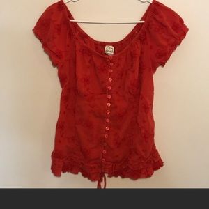 Embroidered, Corsette style blouse